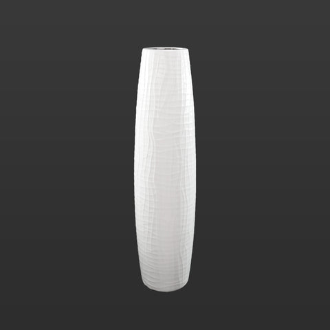 White Tall Floor Vase