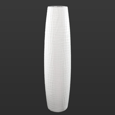 White Tall Floor Vase