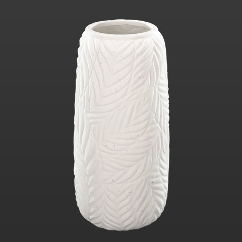 Leafy design ceramic vase for modern home decor