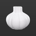 Garlic shaped white ceramic vase for modern decor