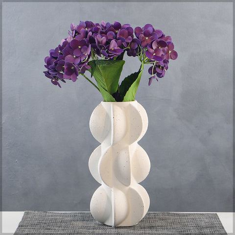 Spiral vase with unique artistic pattern