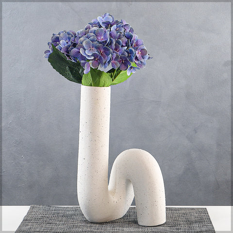 Contemporary white modern ceramic vase