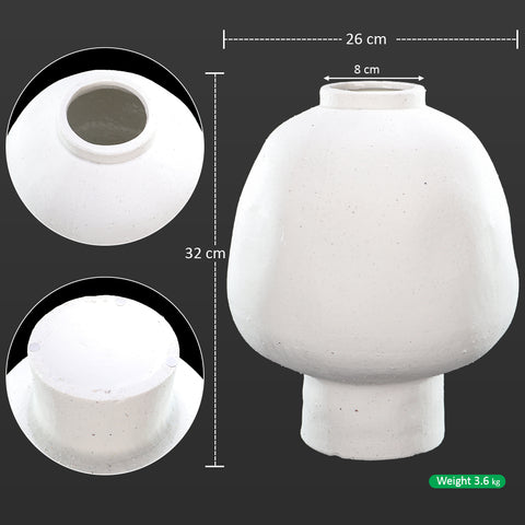 Footed ceramic vase for modern decor