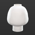 White footed design ceramic vase