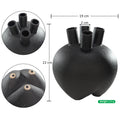 Stylish matte black ceramic vase for minimalist decor