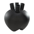 Large black ceramic vase for contemporary interiors