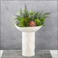 Handmade birdbath style ceramic vase for modern interiors