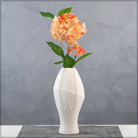 Minimalist design vase in white ceramic