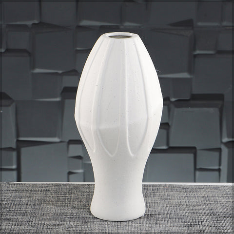 Minimalist white ceramic vase for contemporary spaces