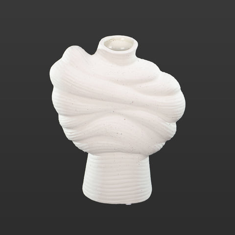 Elegant white ceramic vase for home decor