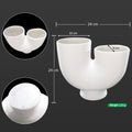 White pottery vase with u shape