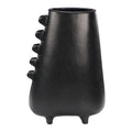 Black textured ceramic vase for modern home styling