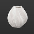 White geometric wave design vase for modern decor