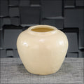 Ceramic ginger jar vase for floral arrangements