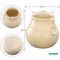 Decorative cream ceramic vase