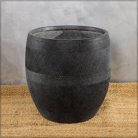 stylish black concrete planter for home decor