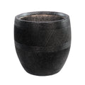 durable concrete plant pot with drainage hole