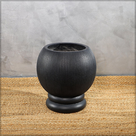 black round decorative planter for modern spaces