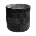 black round planter for garden decoration