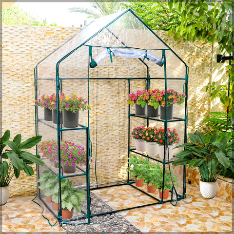 Garden greenhouse providing optimal growing conditions for plants