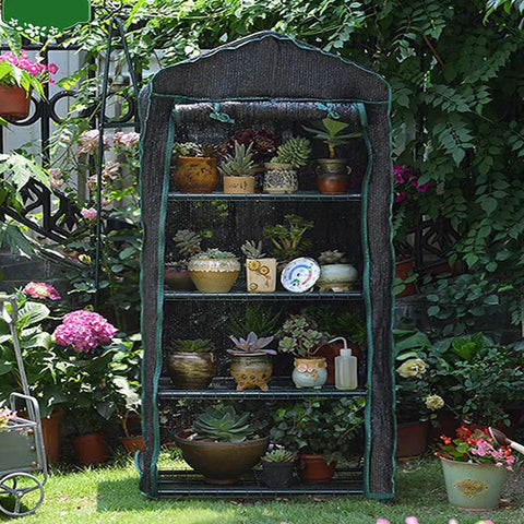 Seedling nursery with versatile gardening shelves for plants