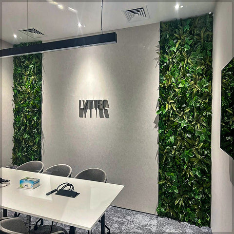 Plant Box Decoration and Wall Grass Decoration for Office