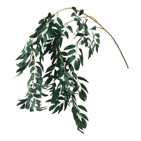 Faux greenery garland with Italian ruscus and willow leaves