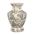 cream and blue Chinese flower vase