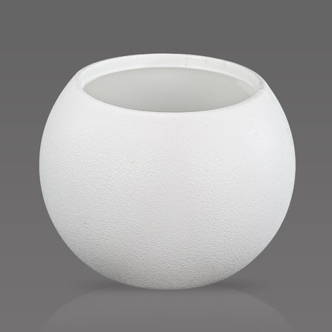 White Ball Plastic Planter