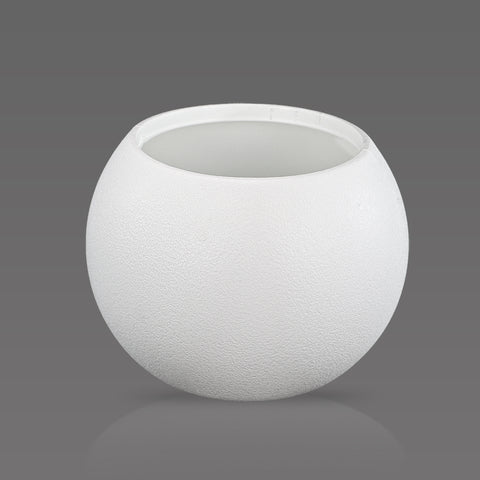 White Ball Plastic Planter