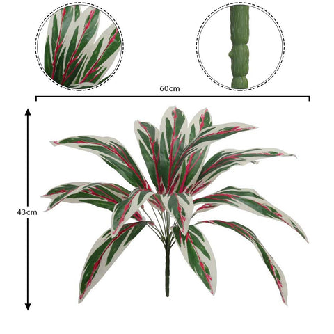 Decorative faux cordyline fruticosa leaves for elegant spaces