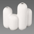 Stylish white ceramic vase for tabletops