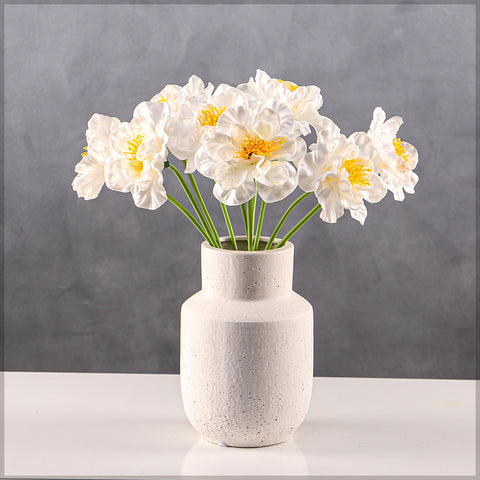 White ceramic vase for contemporary living room decor