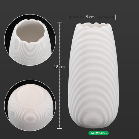 Minimalist white vase perfect for living room table decor