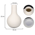 White ceramic vase with long neck for minimalist interiors