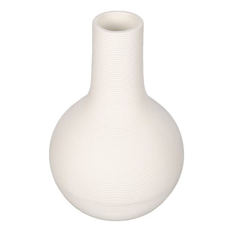 white ceramic vase with long neck