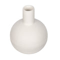 Elegant white ceramic vase with long neck