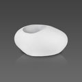 White concrete dinosaur egg design vase