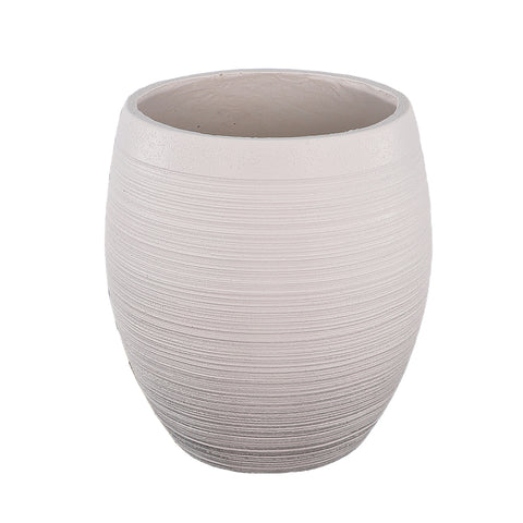 White Concrete Egg Design Planter