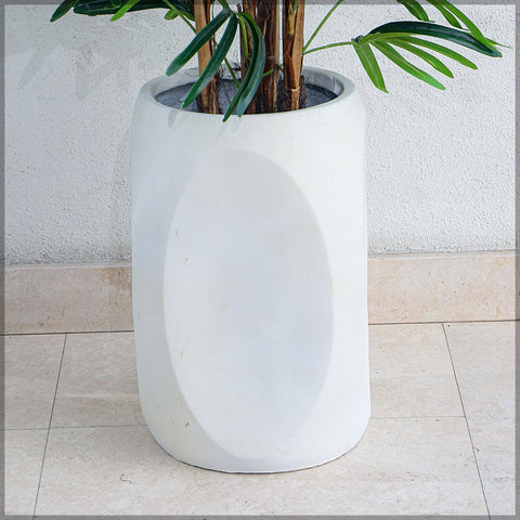 Concrete white planter