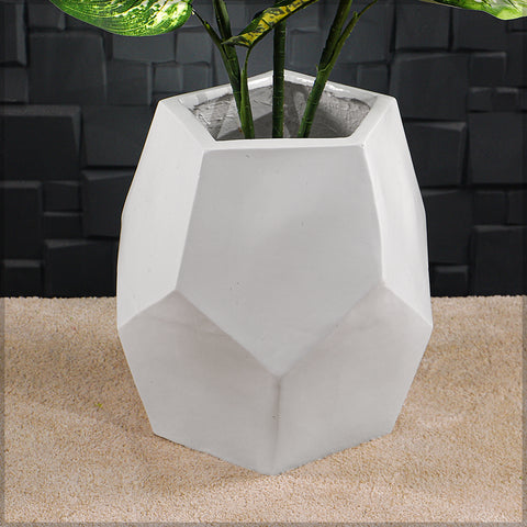 Minimalist geometric concrete pot