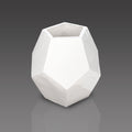 White geometric design concrete pot