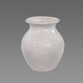 White ceramic floor vase for modern decor