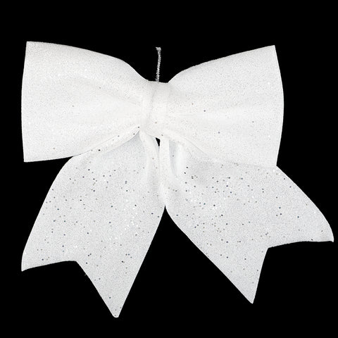 White Glittered Christmas Ribbon