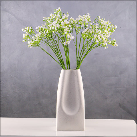 Tall white ceramic vase for contemporary styling