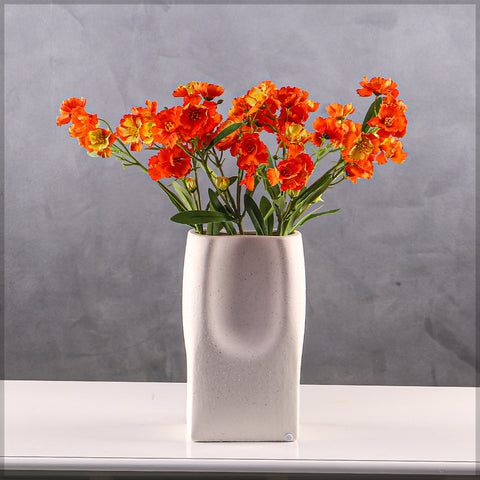 Decorative white modern vase for minimalist spaces