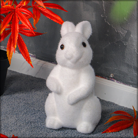 Mossy Artificial  Standing Rabbit