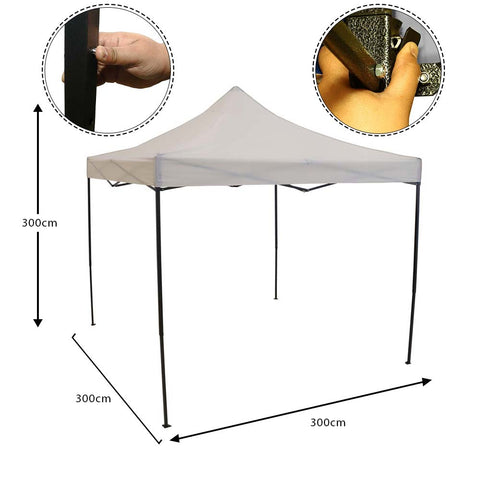 Waterproof white outdoor tent set up for a backyard event