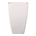 Stylish white plastic pot for small plants