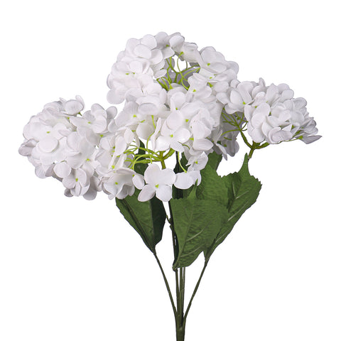 White Real Touch Hydrangea Flower